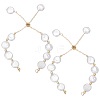 2Pcs Natural Keshi Pearl Slider Bracelet Making BJEW-UN00020-1