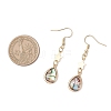 5 Pairs 5 Styles Brass Enamel Dangle Earrings EJEW-JE06570-5