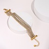 304 Stainless Steel Multi Strand Ball Chains Bracelets for Women FS-WGF1B10-02-2