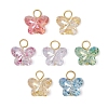 Transparent Acrylic Beads with Iron Flat Head Pins Pendants PALLOY-JF03597-1