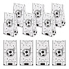 15Pcs Football Pattern Paper Bakery Bags ABAG-TA0002-32A-1