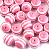 Round Striped Resin Beads RESI-R158-20mm-06-2