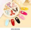 (Clearance Sale)Resin Nail Cabochons with 6 Grid Disc MRMJ-S043-056A-2