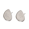 Tarnish Resistant Earring Cabochon Settings 304 Stainless Steel Ear Studs Blank Settings LS-STAS-Q170-13-3