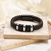 Braided Leather Cord Bracelets for Men BJEW-Z081-11EB-01-1