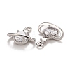 Rack Plating Brass Micro Pave Clear Cubic Zirconia Charms KK-E267-11P-3