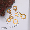 304 Stainless Steel Stud Dangle Earrings WG12000-01-1
