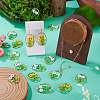 16Pcs 4 Colors Glass Seed Beaded & Handmade Millefiori Glass Pendants FIND-TA0009-56-7