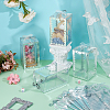 Folding Heart Print Transparent PVC Gift Packing Boxes CON-WH0085-192C-02-4