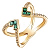 Criss Cross Clear Cubic Zirconia Cuff Ring X1-RJEW-T016-36G-01-1