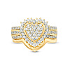 2Pcs Alloy with Crystal Rhinestone Finger Rings FS-WG59BB6-01-2