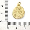 Brass Micro Pave Cubic Zirconia Pendants X-KK-K339-03A-G-3