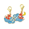 Alloy Enamel Split Pendant Decorations HJEW-JM02818-05-2