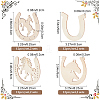Unfinished Wooden Cutouts DIY-WH0430-141-2