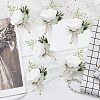 Silk Cloth Artificial Flower Boutonniere AJEW-WH0258-295-5
