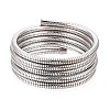 Iron Round Snake Chains Wrap Cuff Bangles BJEW-T022-02P-1