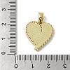 Brass Pave Shell Pendants KK-I708-15A-G-3