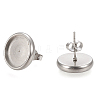 Non-Tarnish 304 Stainless Steel Stud Earring Settings X-STAS-K202-05E-P-1