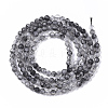 Natural Black Rutilated Quartz Beads Strands X-G-S361-2.5mm-011-2