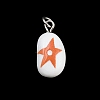 Brass Enamel Pendants KK-CBA10BC-03B-1