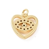 Brass Micro Pave Cubic Zirconia Charms KK-C012-28G-2