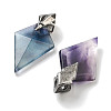 Natural Fluorite Pendants G-K338-10AS-04-2