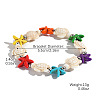 Dyed Synthetic Turquoise Beads Stretch Bracelets for Women DN6877-6-1