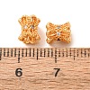Brass Micro Pave Clear Cubic Zirconia Beads KK-CBA25B2-06G-2