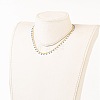 Brass Enamel Handmade Beaded Chain NecklaceS NJEW-JN03145-6