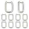 10 Pairs Brass Huggie Hoop Earrings EJEW-ME0001-08P-1