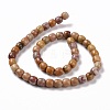 Natural Marble and Sesame Jasper/Kiwi Jasper Beads Strands G-G990-C04-3