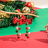 Christmas Theme Alloy Resin Dangle Earrings FS-WG67CC3-02-2