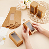 Kraft Paper Candy Boxes with PVC Clear Window CON-WH0097-07A-02A-3