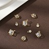 3Pcs 3 Styles Brass Micro Pave Clear Cubic Zirconia Charms Pendants ZIRC-YW0001-35-4