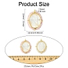 2Pcs 2 Colors Rack Plating Brass Micro Pave Cubic Zirconia & Shell Pendants KK-CJ0003-03-2