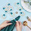 10Pcs Round Wood Beaded Napkin Rings HJEW-PH02431-01-3