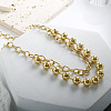 304 Stainless Steel Cable Chain & Ball Chain Necklaces for Women NJEW-F340-02G-1