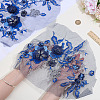 3D Polyester Embroider Thread Iron on/Sew On Patches PATC-WH0023-20B-3