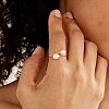 Natural Pearl Teardrop Cuff Rings HF2251-3