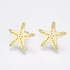 Brass Stud Earring Findings X-KK-S350-054A-G-1