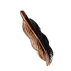 Natural Tiger Eye Carved Feather Figurines Statues for Home Office Desktop Decoration PW-WGB7357-05-1