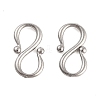 Non-Tarnish 304 Stainless Steel S-Hook Clasps STAS-L082-001P-02-1