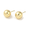 Rack Plated Brass Ball Stud Earrings for Women EJEW-H004-01G-1