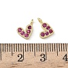 Brass Micro Pave Cubic Zirconia Charms RB-I078-66G-NR-1-3