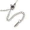 Heart 304 Stainless Steel Cat Eye Pendant Necklaces for Women NJEW-D288-06P-4