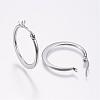 Tarnish Resistant 304 Stainless Steel Hoop Earrings EJEW-F105-22P-2