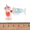 Transparent Resin Imitation Drink Pendants RE-CBAC5B2-02P-3