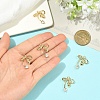 5Pcs Brass Micro Pave Clear Cubic Zirconia Pendants KK-YW0004-13-5