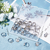 Beebeecraft 40Pcs Adjustable 304 Stainless Steel Finger Rings Components STAS-BBC0001-30-7