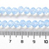 Baking Painted Transparent Glass Beads Strands DGLA-A034-J6MM-D01-4